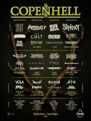 2025 Copenhell Festival Poster Lineup For Festival In Refshaleoen Copenhagen Denmark On June 18 21 2025