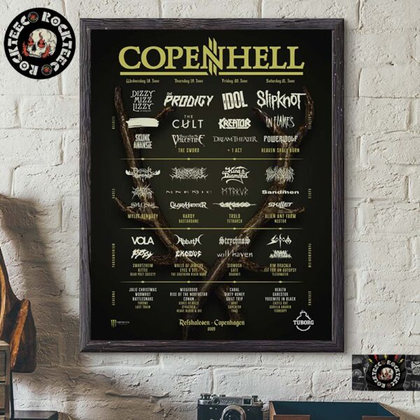 2025 Copenhell Festival Poster Lineup For Festival In Refshaleoen Copenhagen Denmark On June 18-21 2025 Home Decor Poster Canvas