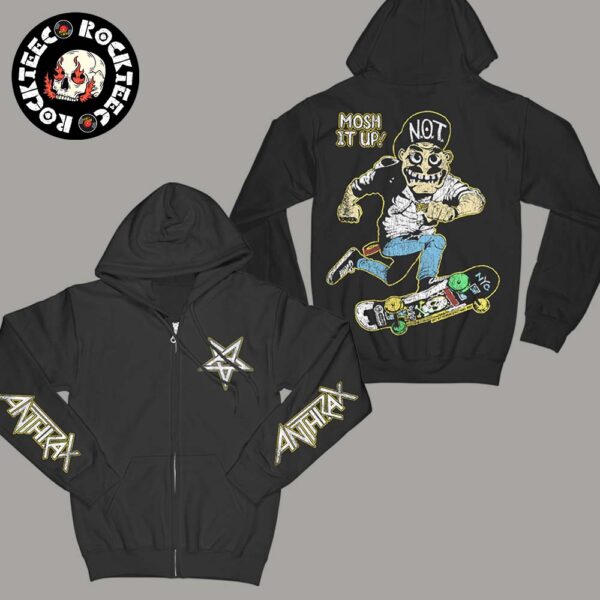 Anthrax NOTMAN Collection Mosh It Up Skater Zip Hoodie