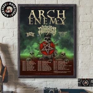 Arch Enemy North American Blood Dynasty 2025 Tour Poster Tour Dates Home Decor Poster Canvas