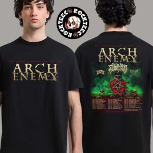 Arch Enemy North American Blood Dynasty 2025 Tour Poster Tour Dates Two Sides Unisex T-Shirt