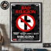 Bad Religion 45 Years Doing What You Want Tour Poster 2025 For Show In A Coruna Spain At Coliseum On May 10 2025 Home Decor Poster Canvas