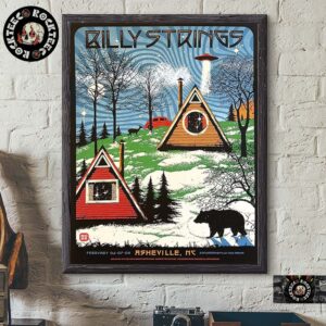 Billy Strings Weekend 1 Poster For Shows In Asheville North Carolina At Explore Asheville Arena On Feb 6 7 8 2025 Wall Decor Poster Canvas