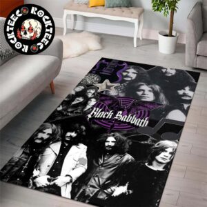 Black Sabbath Rock And Roll Band Photos Y2K Style House Decor Rectangle Rug Carpet