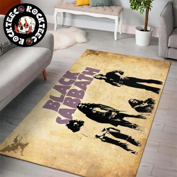 Black Sabbath Vintage Band Members Photo House Decor Rug Carpet