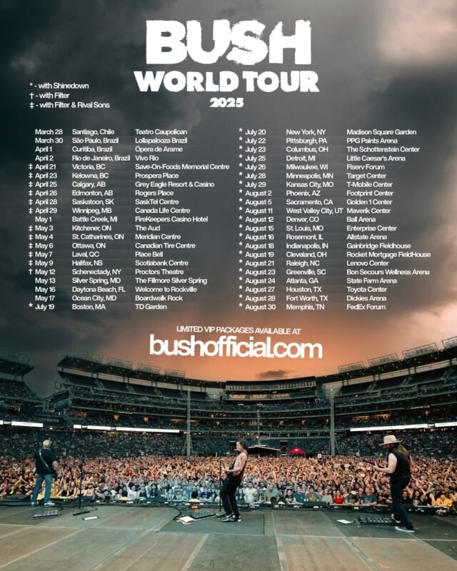 Bush World Tour 2025 Tour Dates