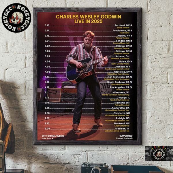 Charles Wesley Godwin Live In 2025 Tour Dates List Home Decor Poster Canvas