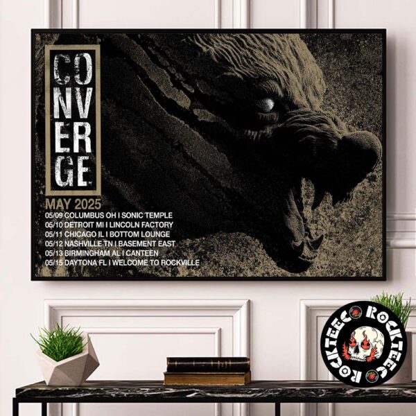 Converge US Tour On May 2025 Tour Dates List Home Decor Poster Canvas