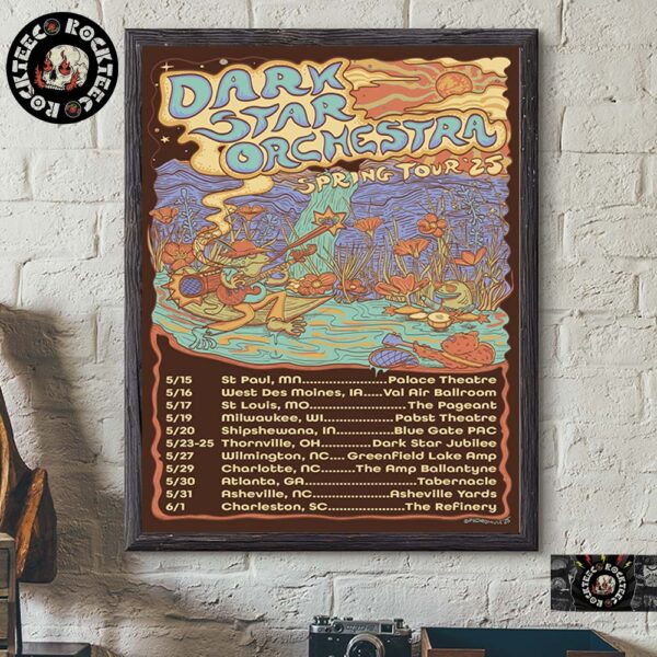 Dark Star Orchestra Spring Tour 2025 Tour Dates Home Decor Poster Canvas