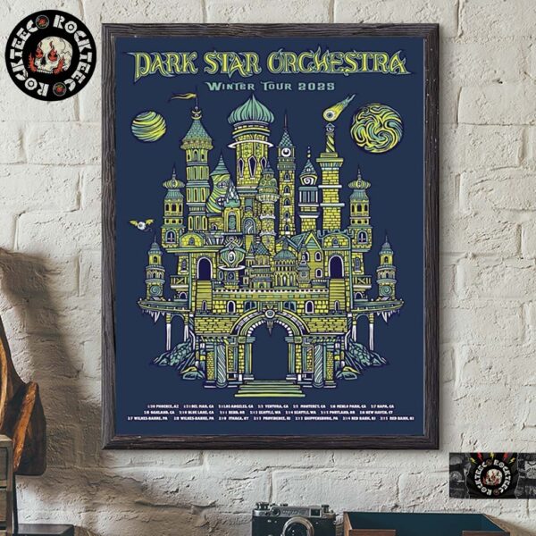 Dark Star Orchestra Winter Tour 2025 Poster Tour Dates List With The Castle Artwork Home Decor Poster Canvas