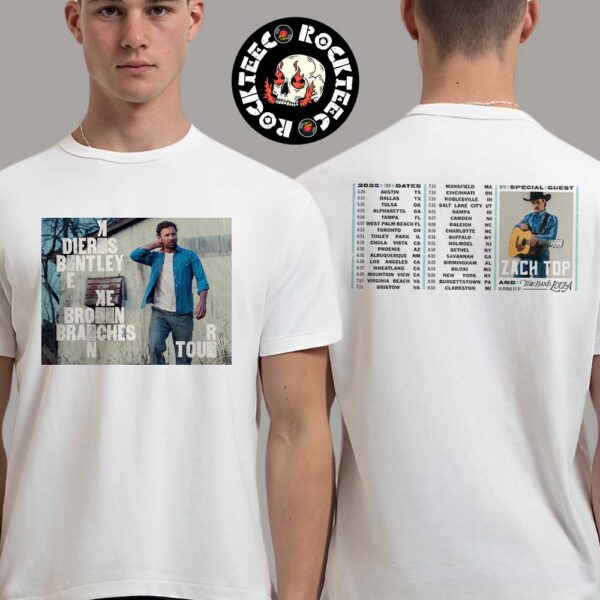 Dierks Bentley The Broken Branches Tour 2025 With Zach Top The The Band Loula Tour Dates Two Sides Unisex T-Shirt