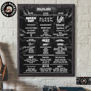 Download Fest XXII Donington Park 13-15 June 2025 Day Splits With Line Up Home Decor Poster Canvas