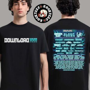 Download Fest XXII Full Line Up Poster Donington Park 13-15 June 2025 Merch Two Sides T-Shirt