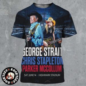 George Strait Chris Stapleton And Parker McCollum Stadium Show Poster For Buffalo New York At Highmark Stadium On June 14 2025 All Over Print Shirt