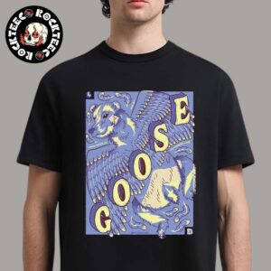 Goose Band Gig Poster For Show In  Grand Rapids Michigan At 20 Monroe Live On February 15 2025 The Winged Bear Artwork Unisex T-Shirt