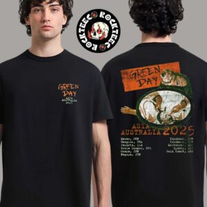 Green Day Asia And Australia 2025 Tour Merch Surgeon Artwork With Tour Dates Double Sides Unisex T-Shirt