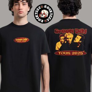 Green Day Tour 2025 Asia And Australia Merch Band Photo Two Sides Unisex T-Shirt