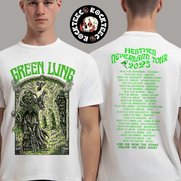 Green Lung Heathen Neverland Tour 2025 Merch Tee Barrow King Artwork Two Sides Unisex T-Shirt