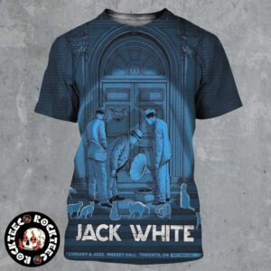 Jack White 2025 No Name Tour Gig Poster For Show In Toronto ON Canada At Massey Hall On February 8 2025 All Over Print Shirt