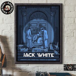 Jack White 2025 No Name Tour Gig Poster For Show In Toronto ON Canada At Massey Hall On February 8 2025 Home Decor Poster Canvas