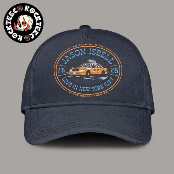 Jason Isbell New York Shows Merch Tee At Beacon Theatre On Feb 21-22 2025 Taxi Art Classic Cap Hat Snapback