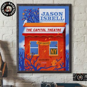 Jason Isbell Poster For Show At The Capital Theatre In Port Chester New York On February 20 2025 Home Decor Poster Canvas