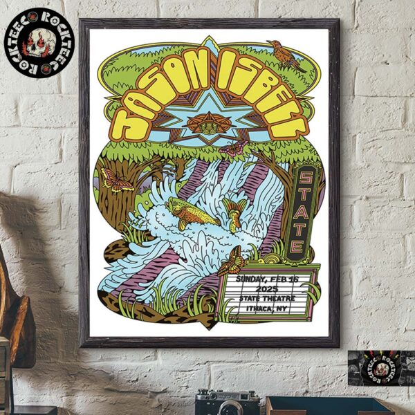 Jason Isbell Tonight Poster For Show In Ithaca New York At State Theatre On Feb 16 2025 Home Decor Poster Canvas