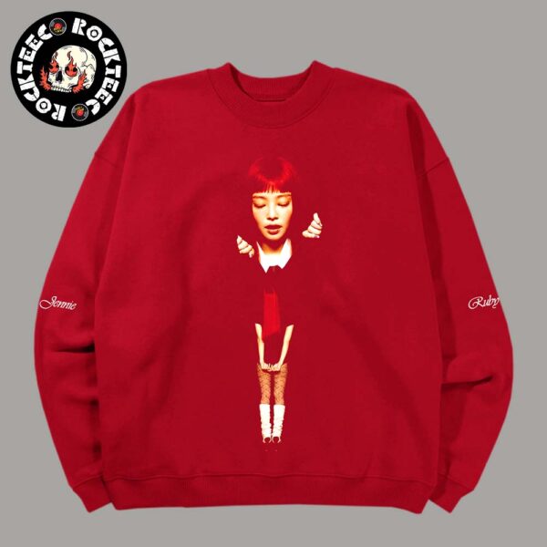 Jennie Ruby Red Album Merch Album Cover Sweatshirt