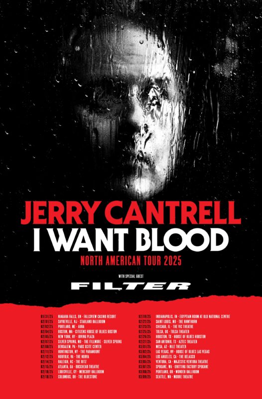 Jerry Cantrell I Want Blood North American Tour 2025 Poster Tour Dates