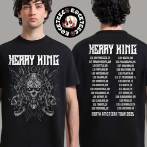 Kerry King Multi Skull North American Tour 2025 Merch Tee With Tour Dates List Two Sides Unisex T-Shirt