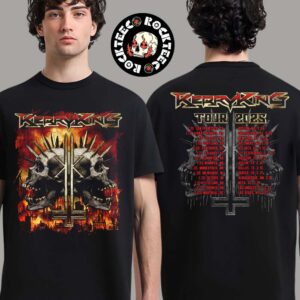 Kerry King Spikey Skull North American Tour 2025 Merch Tee With Tour Dates List Two Sides Unisex T-Shirt