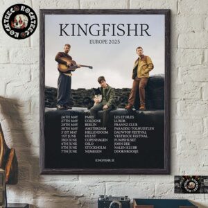 Kingfishr Europe 2025 Tour Poster Tour Dates Home Decor Poster Canvas