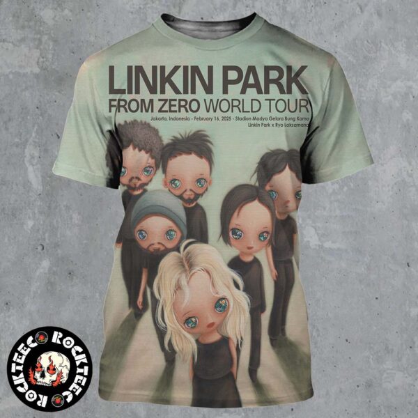 Linkin Park From Zero World Tour 2025 Jakarta Indonesia Poster At Super Arena On February 16 2025 All Over Print Shirt