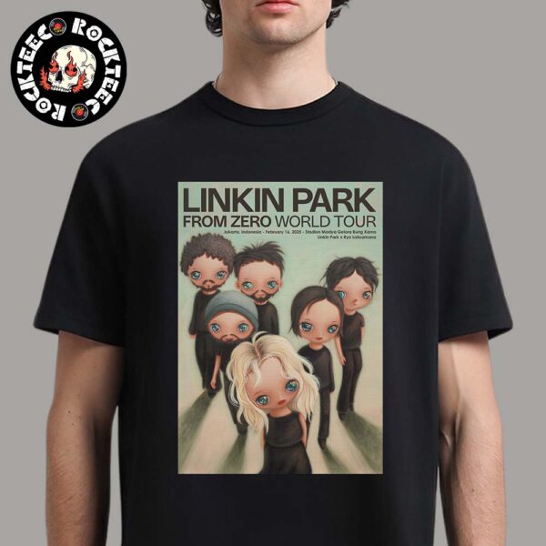 Linkin Park From Zero World Tour 2025 Jakarta Indonesia Poster At Super Arena On February 16 2025 Classic T-Shirt