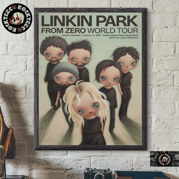 Linkin Park From Zero World Tour 2025 Jakarta Indonesia Poster At Super Arena On February 16 2025 Home Decor Poster Canvas