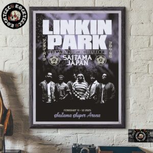 Linkin Park From Zero World Tour 2025 Saitama Japan Official Pop Up Poster At Saitama Super Arena On February 11-12 2025 Home Decor Poster Canvas