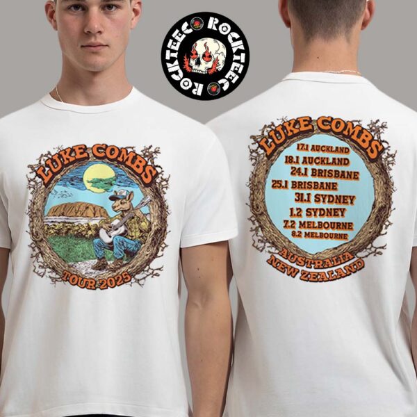 Luke Combs Australia And New Zealand Tour 2025 Outback Tour 2025 Tee