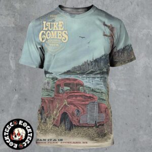 Luke Combs Full Stadium Tour Australia And New Zealand Poster For Show In Auckland New Zealand At Eden Park On Jan 17 18 2025 All Over Print Shirt