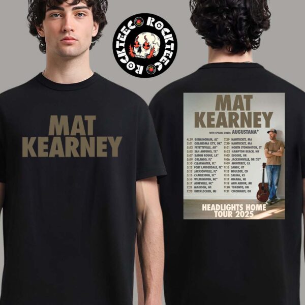 Mat Kearney Headlights Home Tour 2025 Tour Dates Two Sides Unisex T-Shirt