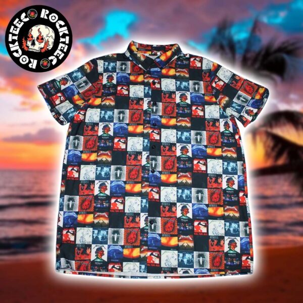 Metallica All Albums Checked Pattern Summer 2025 Hawaiian Shirt