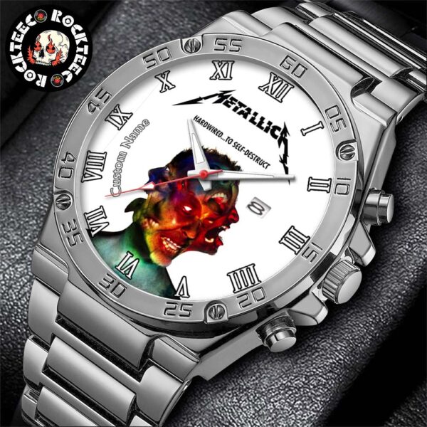 Metallica Hardwired To Self Destruct Album Cover Personalized Stainless Steel Watch