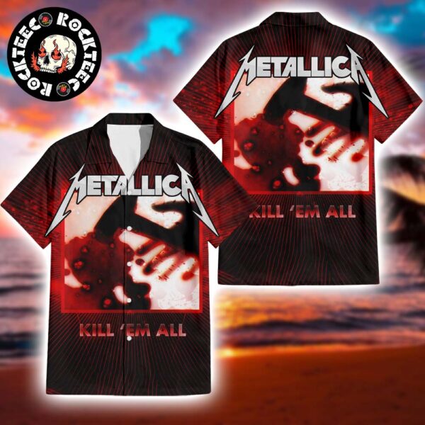 Metallica Kill Em All Album Cover Art Hawaiian Shirt