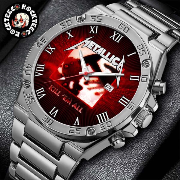 Metallica Kill Em All Album Cover Personalized Stainless Steel Watch