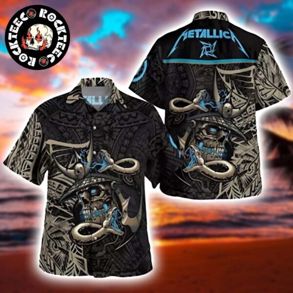 Metallica Skull Samurai Warrior Hawaiian Shirt