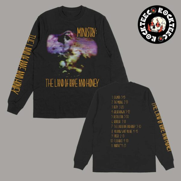 Ministry The Land Of Rape And Honey Album Art With Full Tracklist Long Sleeve Shirt