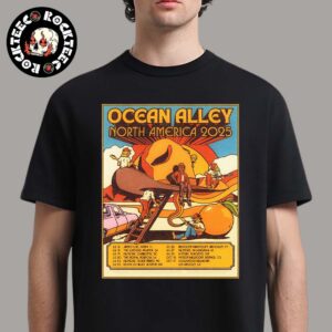 Ocean Alley North America 2025 Tour Dates Poster Art Unisex T-Shirt