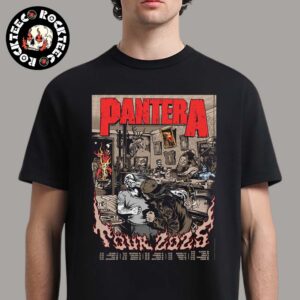 Pantera Tour 2025 Merch Poster With Tour Dates Every Album Cover Combined Art Unisex T-Shirt