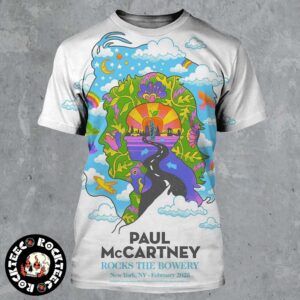 Paul McCartney Rocks The Bowery Poster For Surprise Show In New York At Bowery Ballroom On February 11 2025 All Over Print Shirt