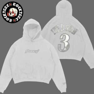 Post Malone x Reebok White Iverson Anniversary Stoney Unisex Hoodie