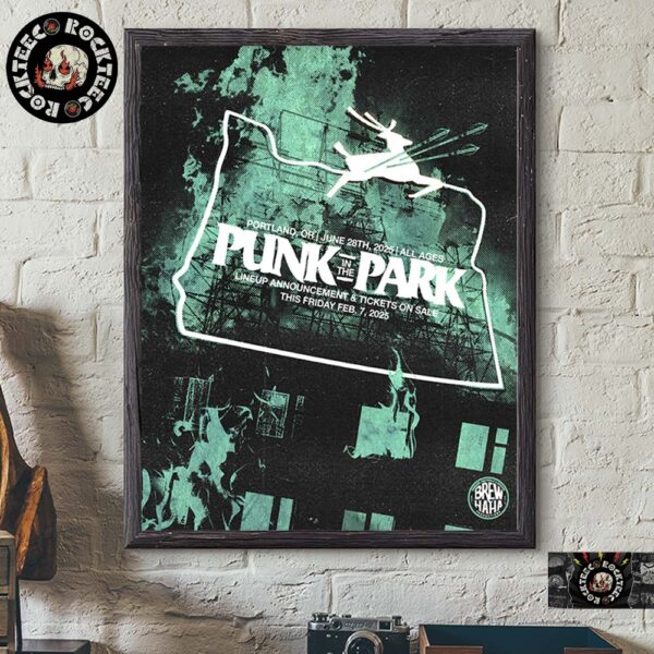 Punk In The Park Poster For Show In Portland Oregon On June 28 2025 At Waterfront Park Home Decor Poster Canvas